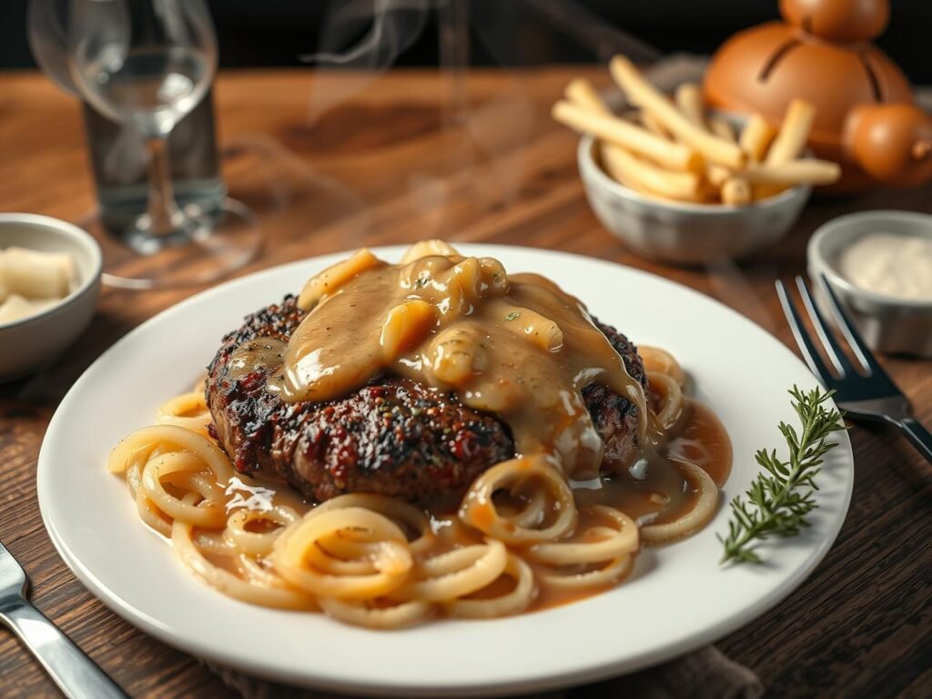 Hamburger Steak with Onions and Gravy