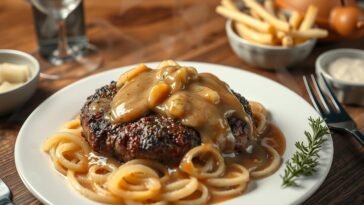 Hamburger Steak with Onions and Gravy